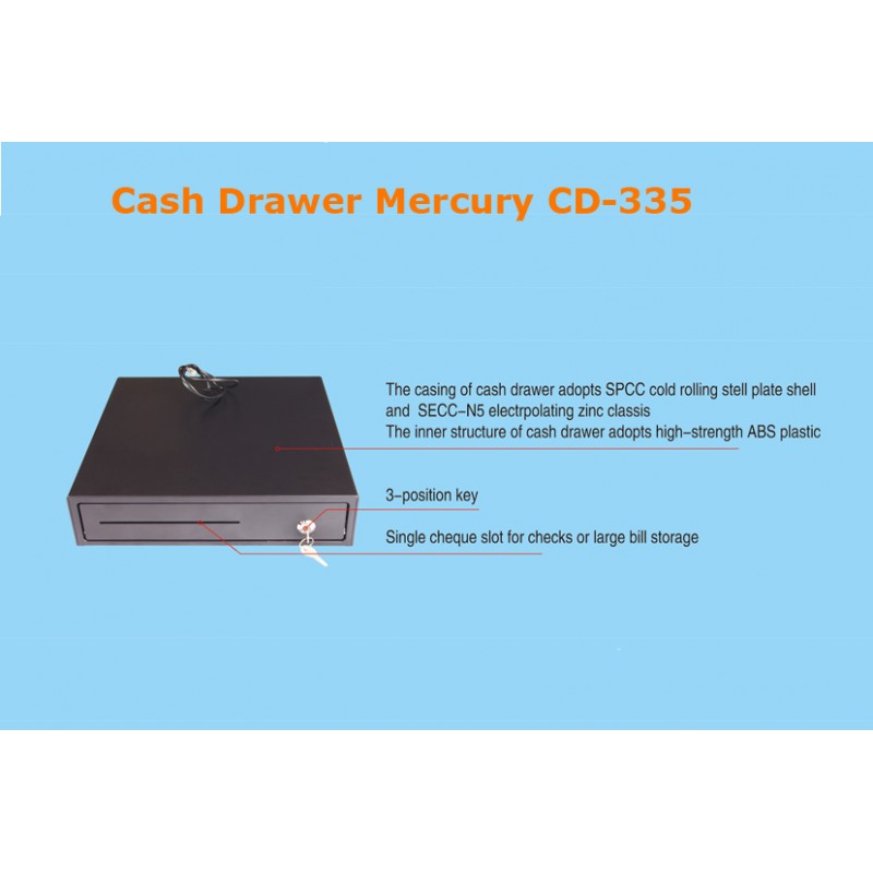 Денежный (кассовый) ящик MERCURY CD-335 cash drawer, black (черный)